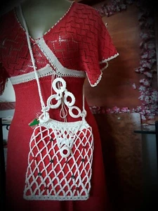 borsetta uncinetto tracolla donna - The crochet shoulder bag with flowers - Foto 1 di 5