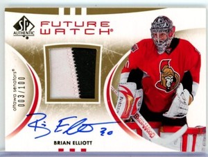 2007-08 SP Authentic Future Watch Limited #234 Brian Elliott RC PATCH AUTO /100