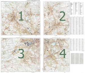 Russian Soviet Military Topographic Map - MANCHESTER, 1:25 000, ed.1975, REPRINT - Picture 1 of 13
