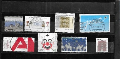 GERMANY 2002. SELECTION OF 8. VERY FINE USED.  AS PER SCAN. - Image 1 of 3