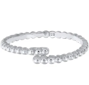 Elli Ring Damen Band Kugel Design offen verstellbar in 925 Sterling Silber - Bild 1 von 6