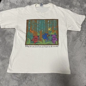 Camiseta Gildan Años 90 Grateful Dead Bear Band Para Hombre M Camiseta De Concierto De Colección - Imagen 1 de 8