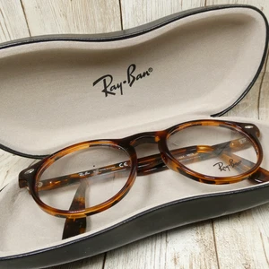 Ray-Ban Havana Braun Rund Brille Brillengestell mit Etui - RB5283 5675 48-21-145 - Bild 1 von 18