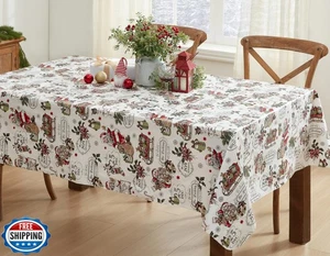 Newbridge Vintage Nostalgie Weihnachten 52 x 70 Zoll Rechteck Vinyl Tischdecke - Bild 1 von 5