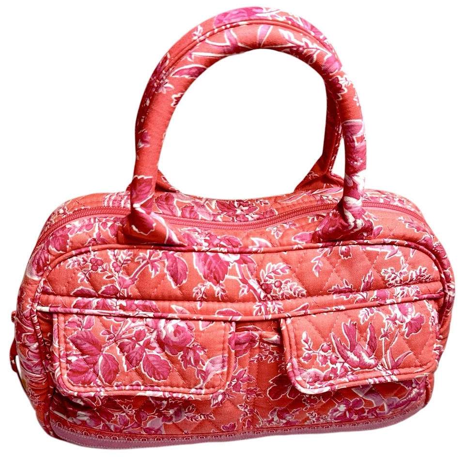 Сумка дорожная Vera Bradley Lola снятая с производства Hope туалет цветочный розовый и коралл - Изображение 1 из 1