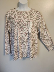 Nueva Camiseta Clásica Croft And Barrow Blanca Floral Top Camisa 3X - Imagen 1 de 6