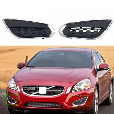 Front Bumper Fog Light Lamp Grille Trim Cover Left+Right For Volvo S60 2011+ Foto 1 de 4