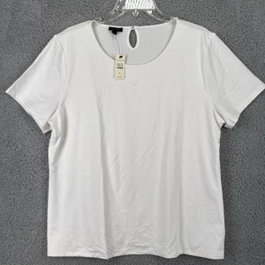 Talbots Shirt Damen XL weiß Kurzarm Pullover Tee Stretch Oberteil klassisch - Bild 1 von 7