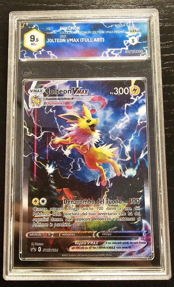Pokemon Jolteon Vmax SWSH 184 ITA - GRAAD 9.5 MINT+ - Gradato Evoluzioni Eteree - Immagine 1 di 1