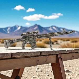 Slick Metals 18,9 g .999 plata fina - rifle de francotirador con trípode - con caja + certificado de autenticidad - Imagen 1 de 9