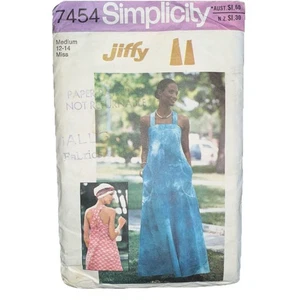 Simplicity 7454 Pullover Dress 2 Lengths Jiffy Sewing Sz12-14 Vintage C.1976 FF - Picture 1 of 6