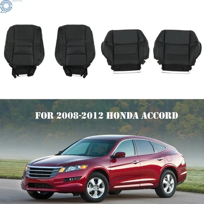 For Honda Accord 2008-2012  Seat Cover Driver&Passenger Bottom&Top Leather Black - Image 1 of 4