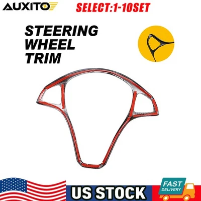 Carbon Fiber Steering Wheel Trim Fit Mercedes Benz CLA Class X253 2016-2019 1-5X - Image 1 of 4