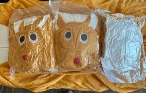 New Reindeer Zipster Hooded Full Costume for Unisex Children MEDIUM Size-READ- - Picture 1 of 5