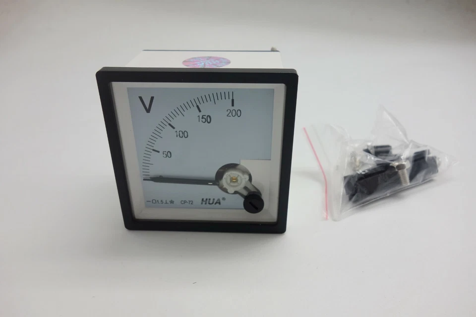 1PC Voltage Analogue Panel meter Directly connnect  DC 0-200V Analog 72X72mm  - Image 1 of 4