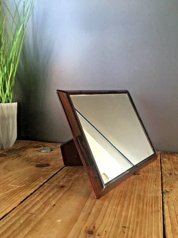 VINTAGE 90'S ESTEE LAUDER FAUX TORTOISESHELL SWIRLED EASEL VANITY MAKE UP MIRROR Cover