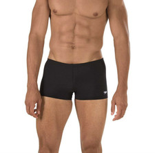 Speedo Mens  Solid Endurance+ Square Leg - Black - 36