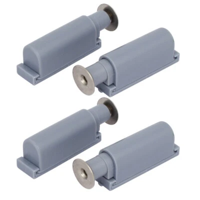 4 Stk. Berühren Verriegelung Kabinett Schranktür Magnetisch Aufstoßen Grau - Bild 1 von 4