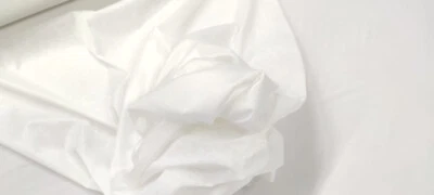 STOFF-KOLLEKTION Aufbügelvlies Weiss ( nicht reißfest ) Baumwolle Meterware Restposten 0.9m Breit