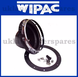 ROUND 7 INCH HEADLAMP BOWL / HEADLIGHT BOWL, PLASTIC + CHROME RING - WIPAC S5400 - Picture 1 of 3