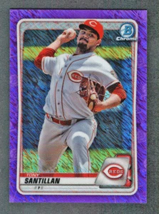 2020 Bowman Chrome Prospect Purple Shimmer #BCP177 Tony Santillan Reds - Picture 1 of 1