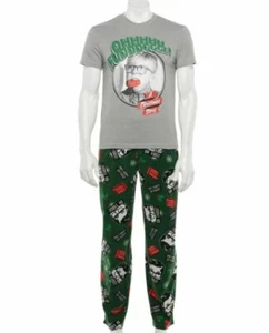 CHRISTMAS Story Pajamas Set Men's Large L NeW Shirt Lounge Sleep Pants Set NWT - Picture 1 of 6