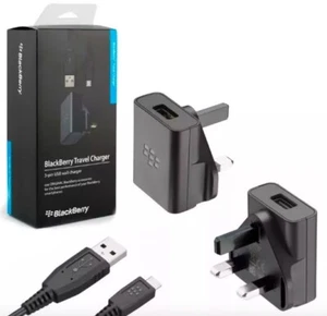 BlackBerry Travel USB Ladegerät 3-Pin 850mAh mit Kabel - Originalverpackt - Bild 1 von 5