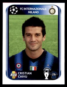 Panini Champions League 2010-2011 Cristian Chivu Inter Milan No. 10