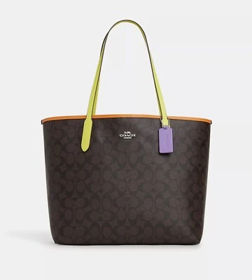 ☂️🍄 Bolso de Mano Coach City en Bloques de Color Lona Signature CL421 NUEVO CON ETIQUETAS👍👍👍👍 Foto 1 de 4