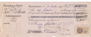 Facture ancienne Pierre Rhodain à Remiremont 1930 old french invoice bill - Picture 1 of 1