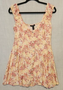 Vestido Forever 21 Mujer Grande Floral Botón Frontal Solero Cottage Core Amarillo - Imagen 1 de 8