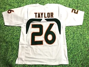 SEAN TAYLOR CUSTOM UNIVERSITY OF MIAMI HURRICANES W JERSEY - Picture 1 of 2