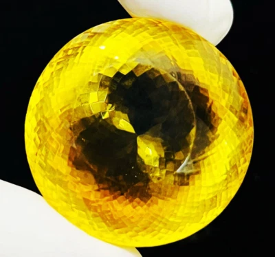 Natural Yellow Citrine Loose Gemstone 360+ Ct Certified Huge Size Round Cut Z635 - Image 1 of 4