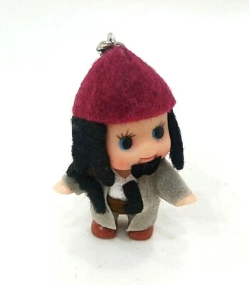 Mini boneco chaveiro brinquedo boneca crianças fantasia Kewpie Jack Sparrow bonito Japão - Imagem 1 de 4