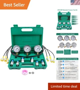 Hydraulik Manometer Set, 25Mpa/40Mpa/60Mpa 3 Manometer 6 Test Coup... - Bild 1 von 10