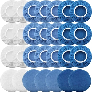 40 Pcs 9 to 10 Inches Buffer Bonnets Waxers Bonnet Set Microfiber Car Polishe Pa - Picture 1 of 12