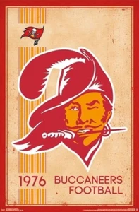 TAMPA BAY BUCCANEERS ~ LOGOTIPO FUNDADO 1976 22x34 Liga Nacional de Fútbol Americano de la NFL - Imagen 1 de 1