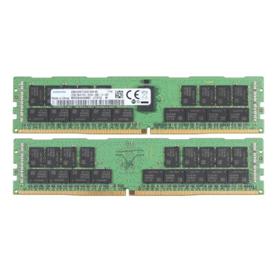 SAMSUNG 2x 32GB 2RX4 PC4-2666V DDR4 Server ECC MEMORY RAM M393A4K40BB2-CTD7Q $32 - Image 1 of 4