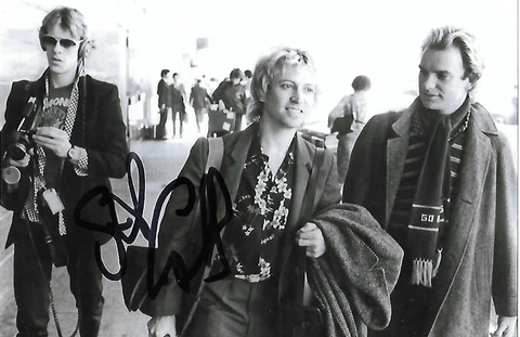 Stewart Copeland signed 4x6 photo The Police Drummer Music Rare COA LOOK! Cover