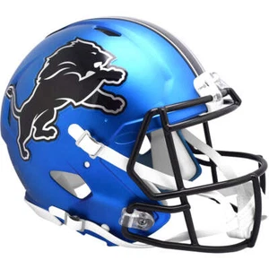 Detroit Lions Blue Alternate 2 Riddell Speed Authentic Football Helmet - Picture 1 of 4