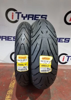 120/70R17 58W 180/55R17 73W PIRELLI  ANGEL ST MOTORCYCLE MATCHED PAIR TYRES - Image 1 of 4