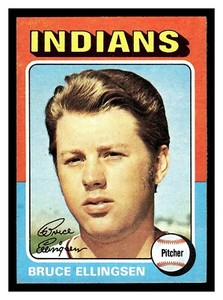 1975 TOPPS MINI BASEBALL BRUCE ELLINGSEN #288 ROOKIE CARD INDIANS HIGH GRADE