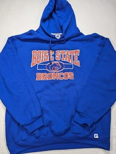 Men's 2015 Russell Boise State Broncos Blue Hoodie Sweatshirt Size Large - Picture 1 of 9