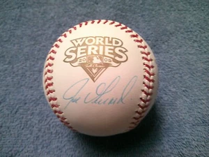 JOE GIRARDI SIGNED OFFICIAL 2009 WORLD SERIES BASEBALL MLB & STEINER COAS - Picture 1 of 6