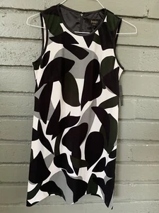 Laundry By Design Size 6 Sleeveless Abstract Pattern Black Gray White Racer Back - Picture 1 of 5