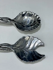 Cucharas para servir pinzas para ensalada pantera Arthur Court 1995 RARO, aluminio fundido - Imagen 1 de 7