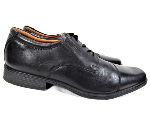 Clarks Collection Scarpe Uomo Taglia 13 M Tilden Cap Toe Oxford Pelle Nera