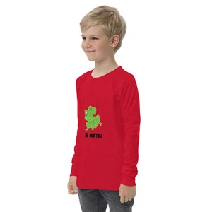 Hi Mate Frog Kids T-Shirt | Cute Funny Smiling Frog Aussie Animal Shirt - Picture 1 of 13