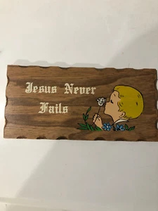Jesus Never Fails Plaque - Picture 1 of 2