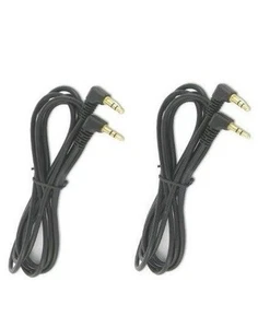 New 3.5mm male to male Auxiliary audio Cable Right Angle 90 degrees ( 2 cables) - Picture 1 of 1